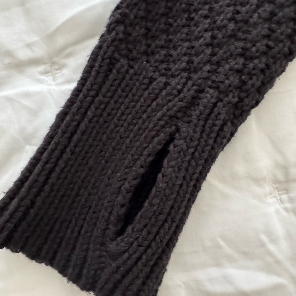 Lululemon Black Knit Cardigan with snap front and patch pockets. - Picture 4 of 6